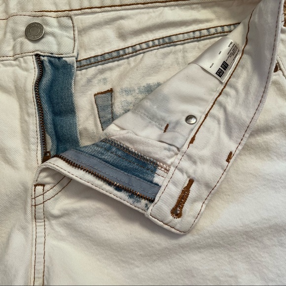 Uniqlo white denim shorts size 28 - Picture 2 of 2